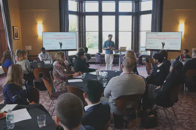 GEEP Bootcamp event host presenting at Edinburgh Napier University